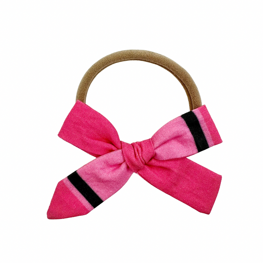 Fuchsia Crayon :: Mini Explorer Bow