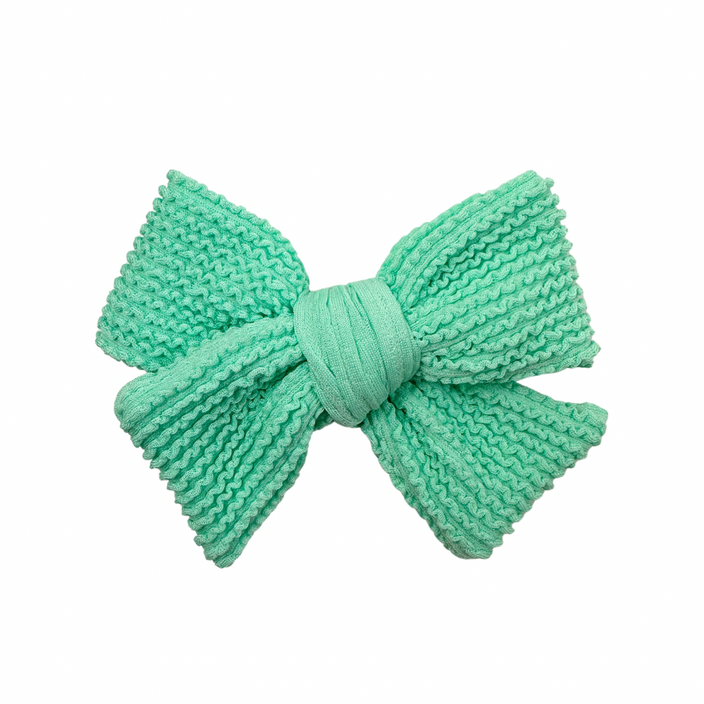 Seafoam Seersucker Swim :: Mini Voyager Bow