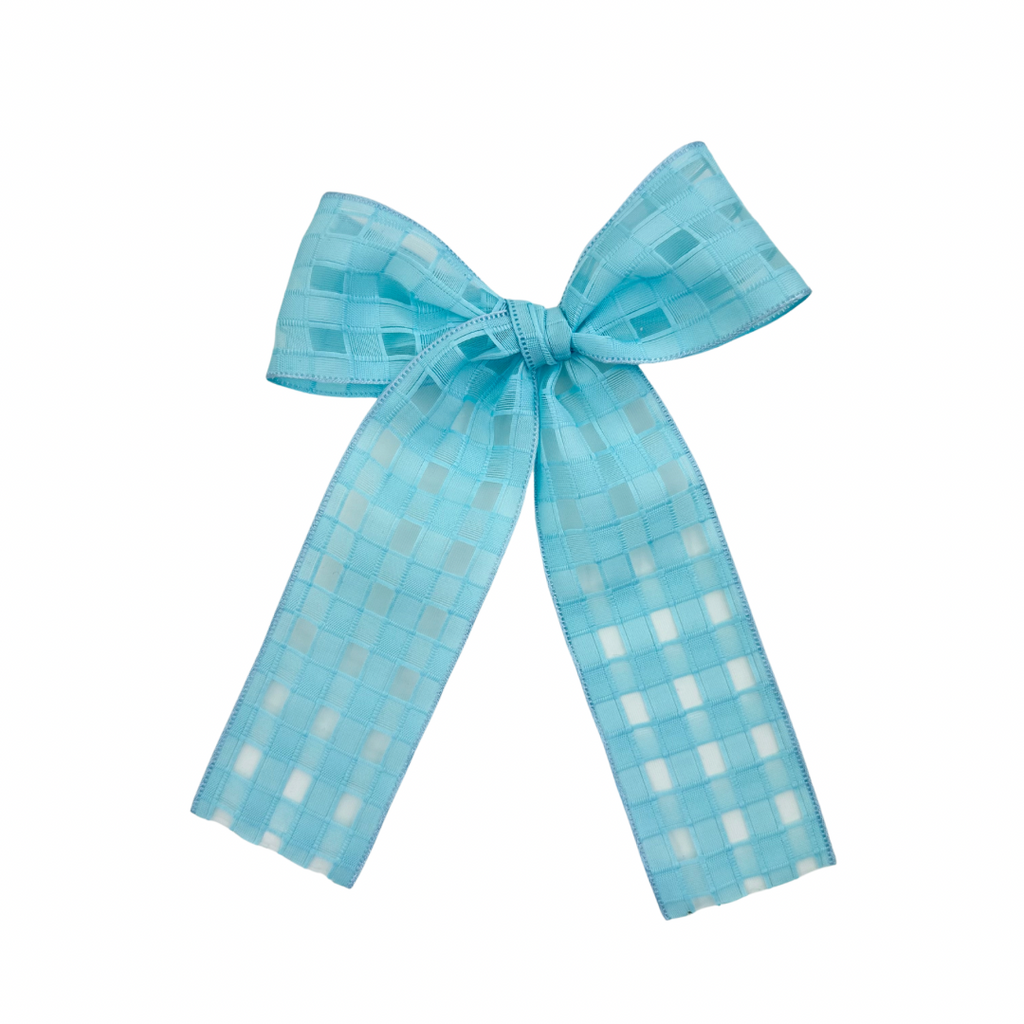 Spring Blue Sheer Plaid :: Ribbon Pioneer