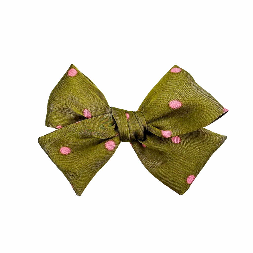 Silk Polka Dot :: Mini Voyager Bow