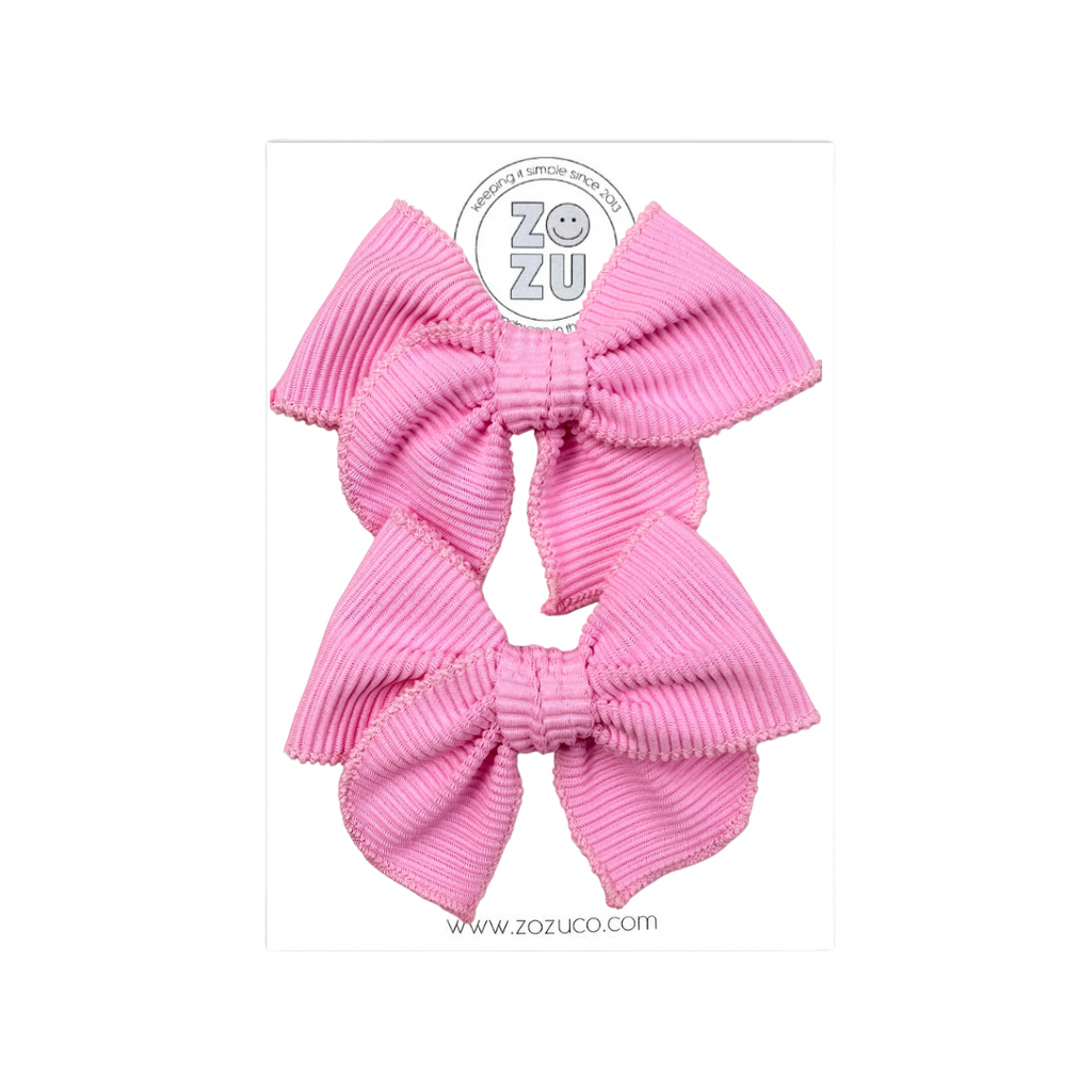 Bubblegum Pink Ribbed Swim :: Mini Traveler Pigtail Set