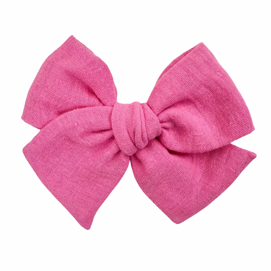 Pink Raspberry Gauze :: Voyager Bow