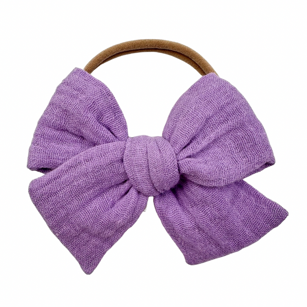 Lavender Gauze :: Mini Voyager Bow