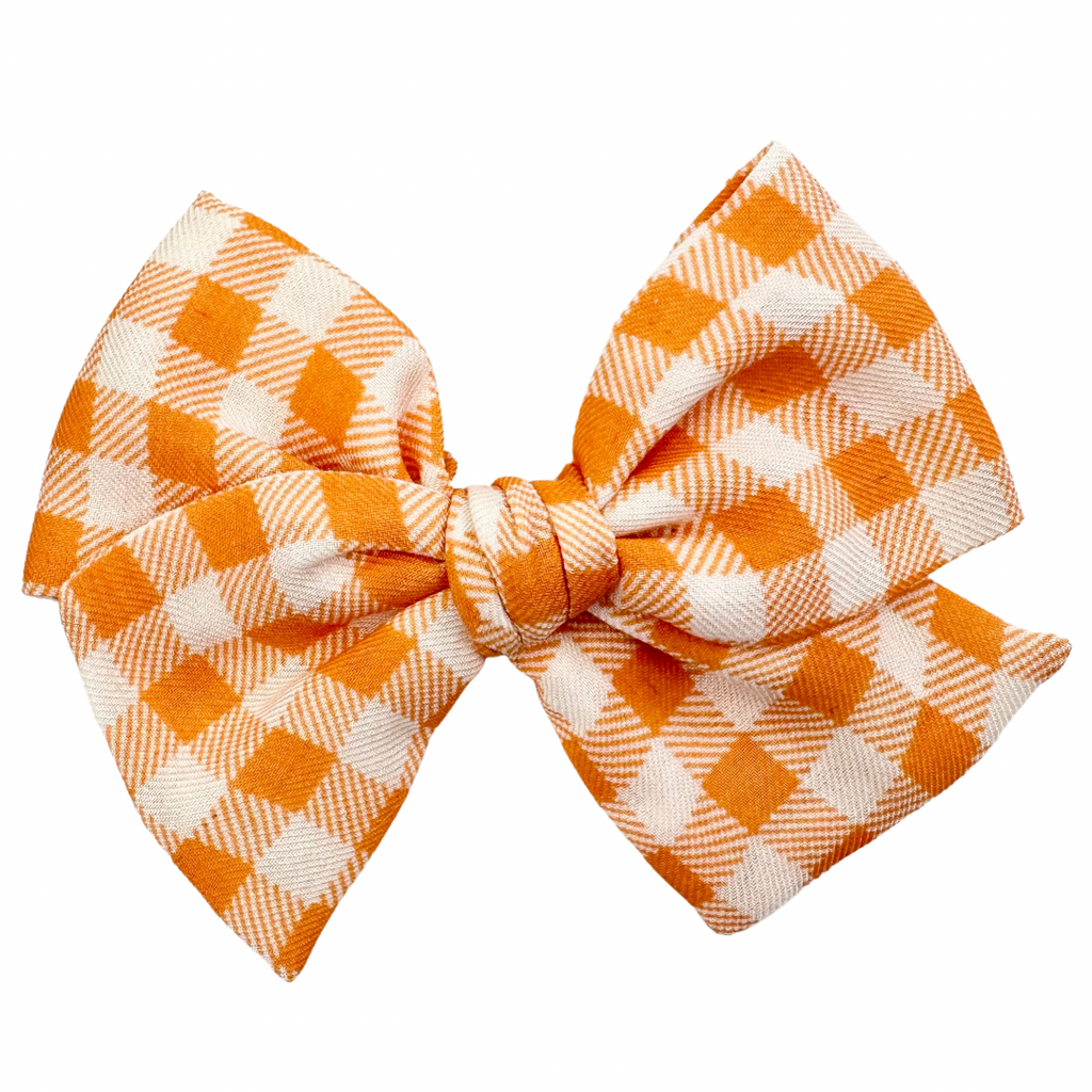 Orange Gingham :: Voyager Bow