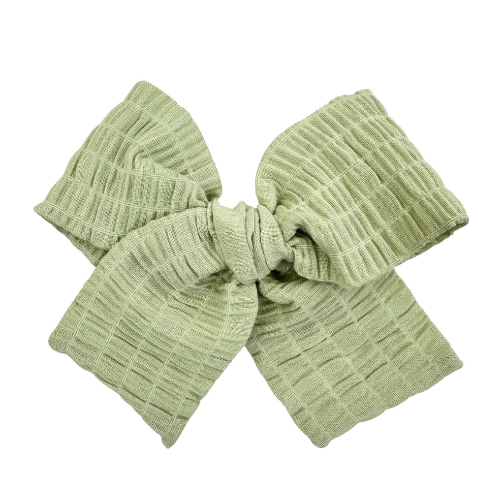 Green Smocked :: Voyager Bow