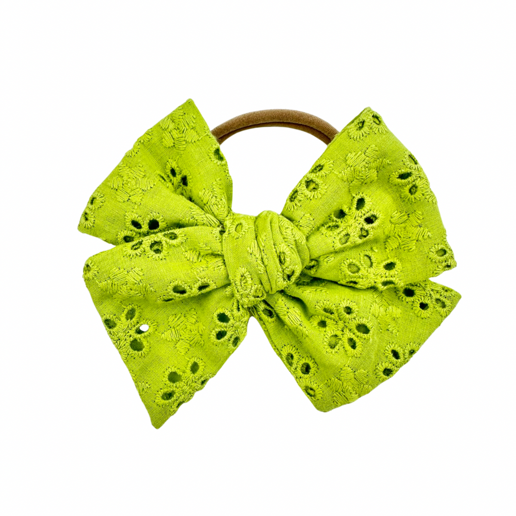 Lime Eyelet :: Voyager Bow