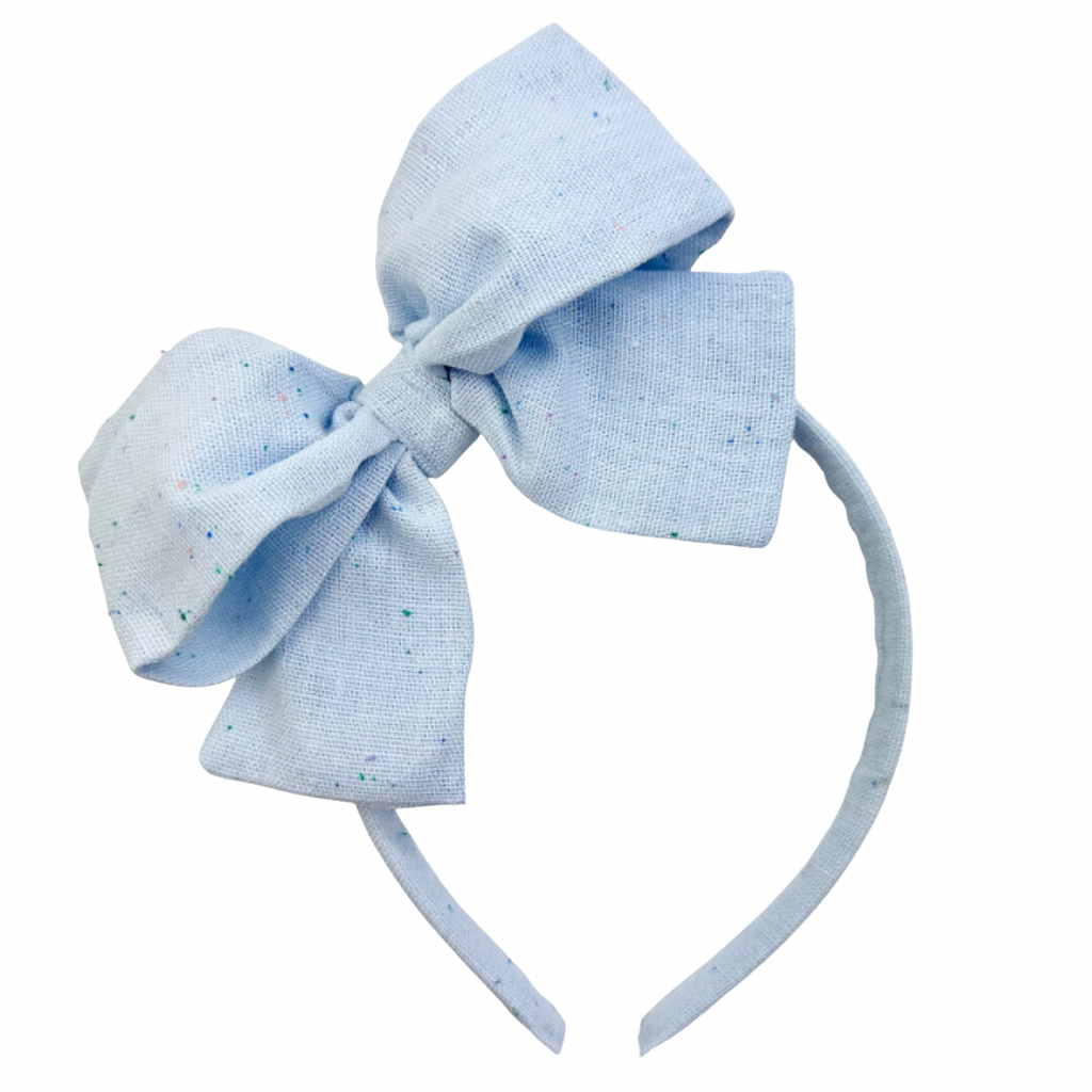 Baby Blue Linen :: Big Girl Headband
