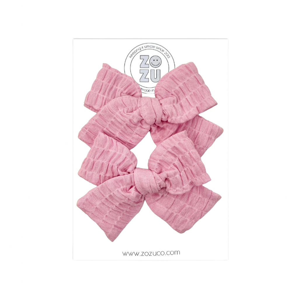 Pink Smocked :: Mini Voyager Pigtail Set