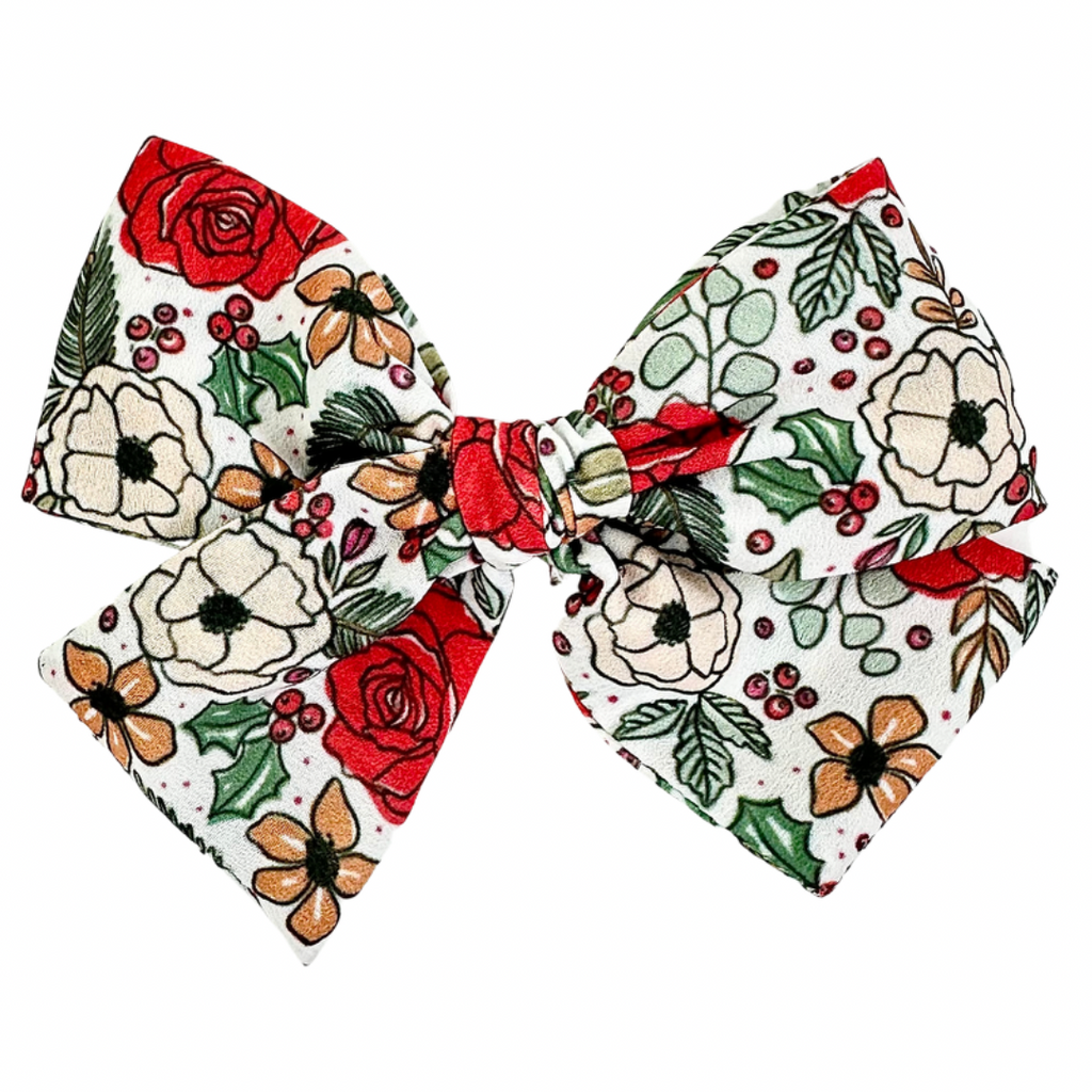 Holly Floral :: Mini Voyager Bow