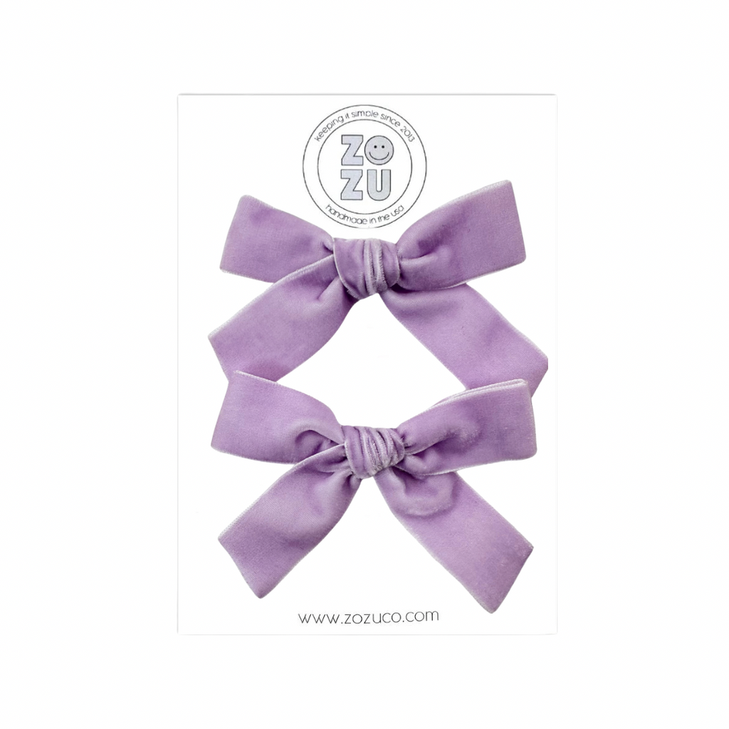 Lavender Velvet :: Mini Explorer Ribbon Pigtail Set