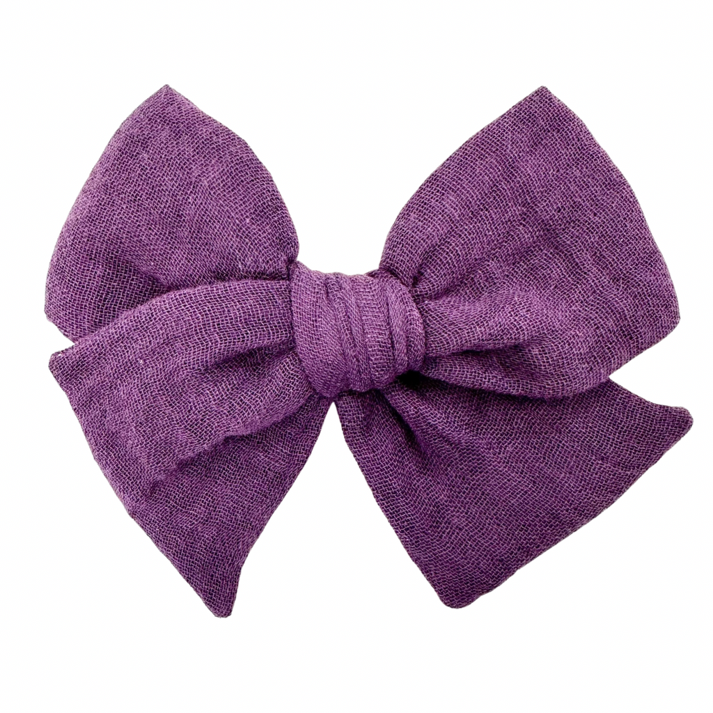 Eggplant Gauze :: Voyager Bow