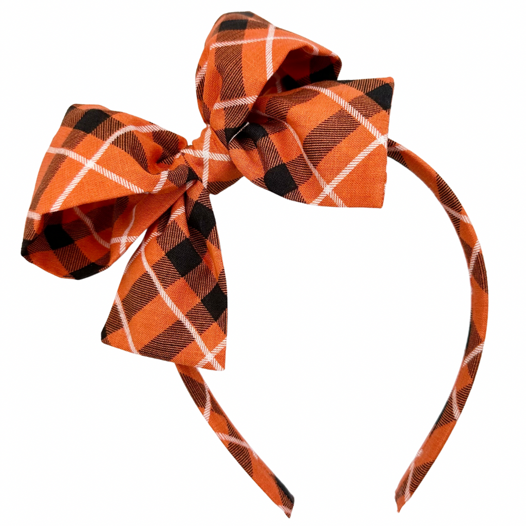 Pumpkin Plaid :: Big Girl Headband