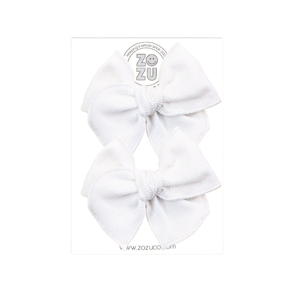 White Corduroy :: Mini Traveler Pigtail Set