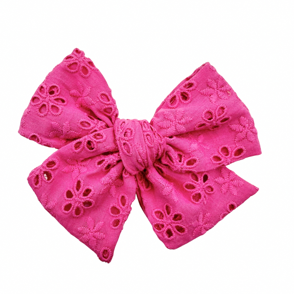 Hot Pink Eyelet :: Voyager Bow