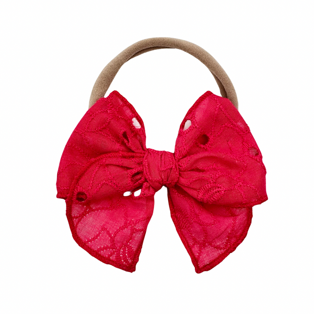 Red Floral Eyelet :: Mini Traveler