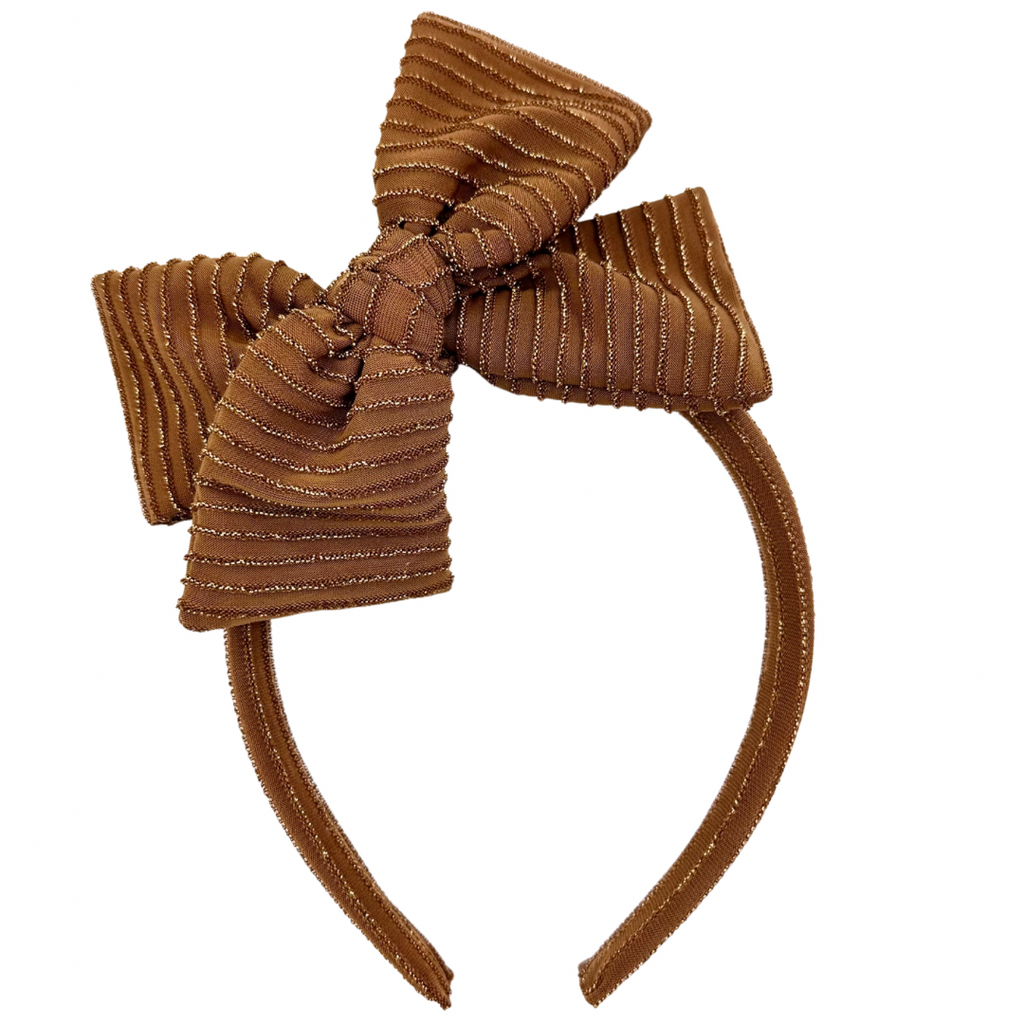 Caramel Glitter Stripe :: Big Girl Headband