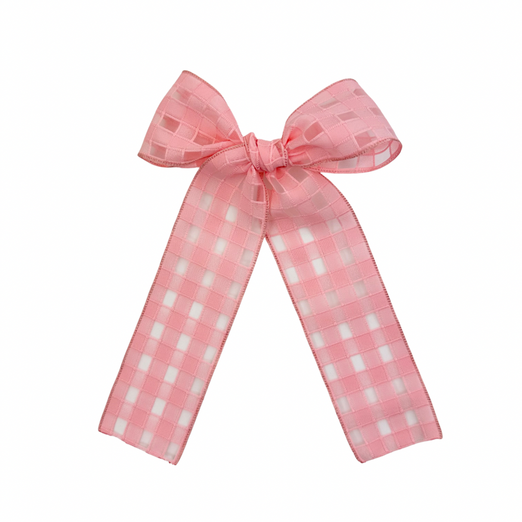 Spring Pink Sheer Plaid :: Ribbon Pioneer