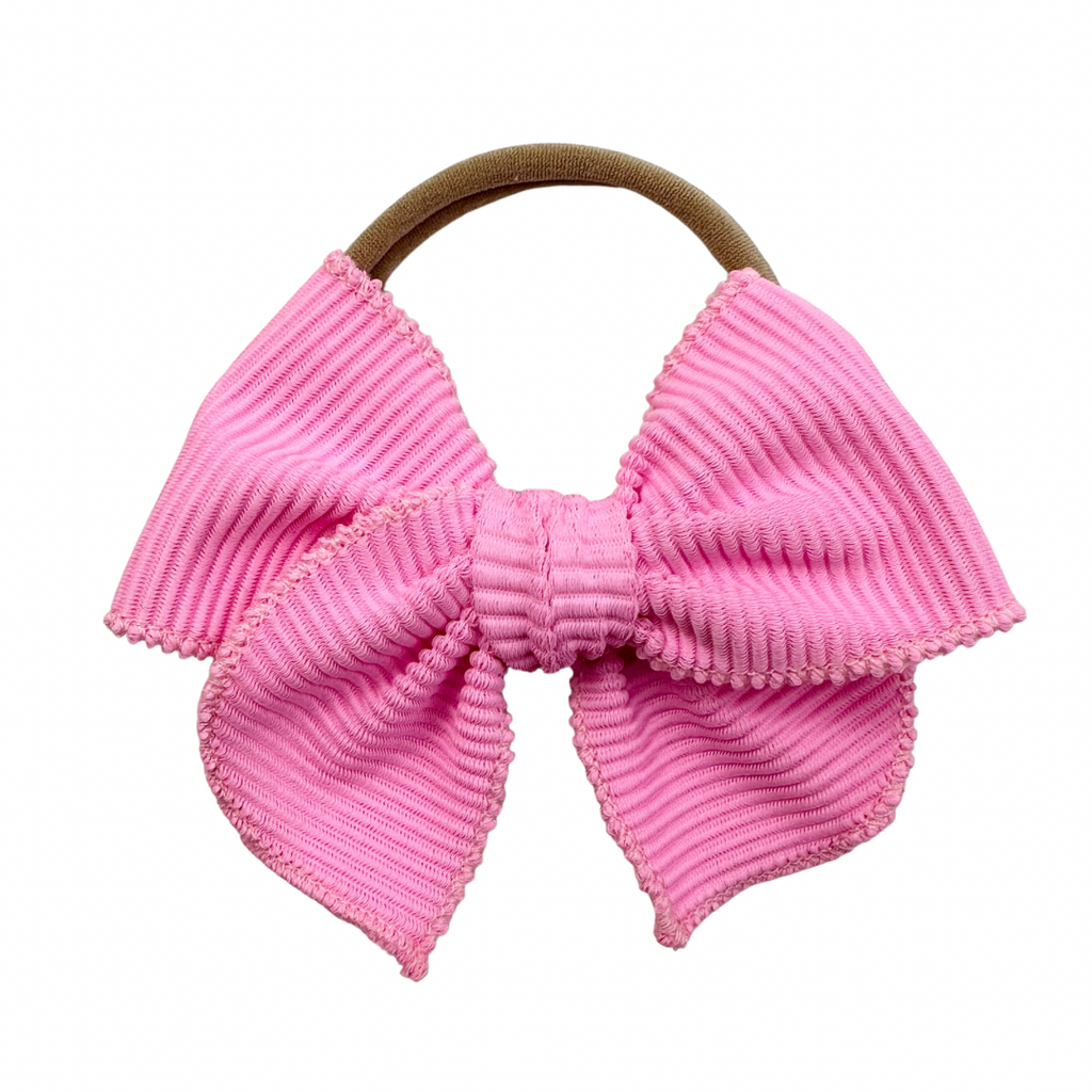 Bubblegum Pink Ribbed Swim :: Mini Traveler