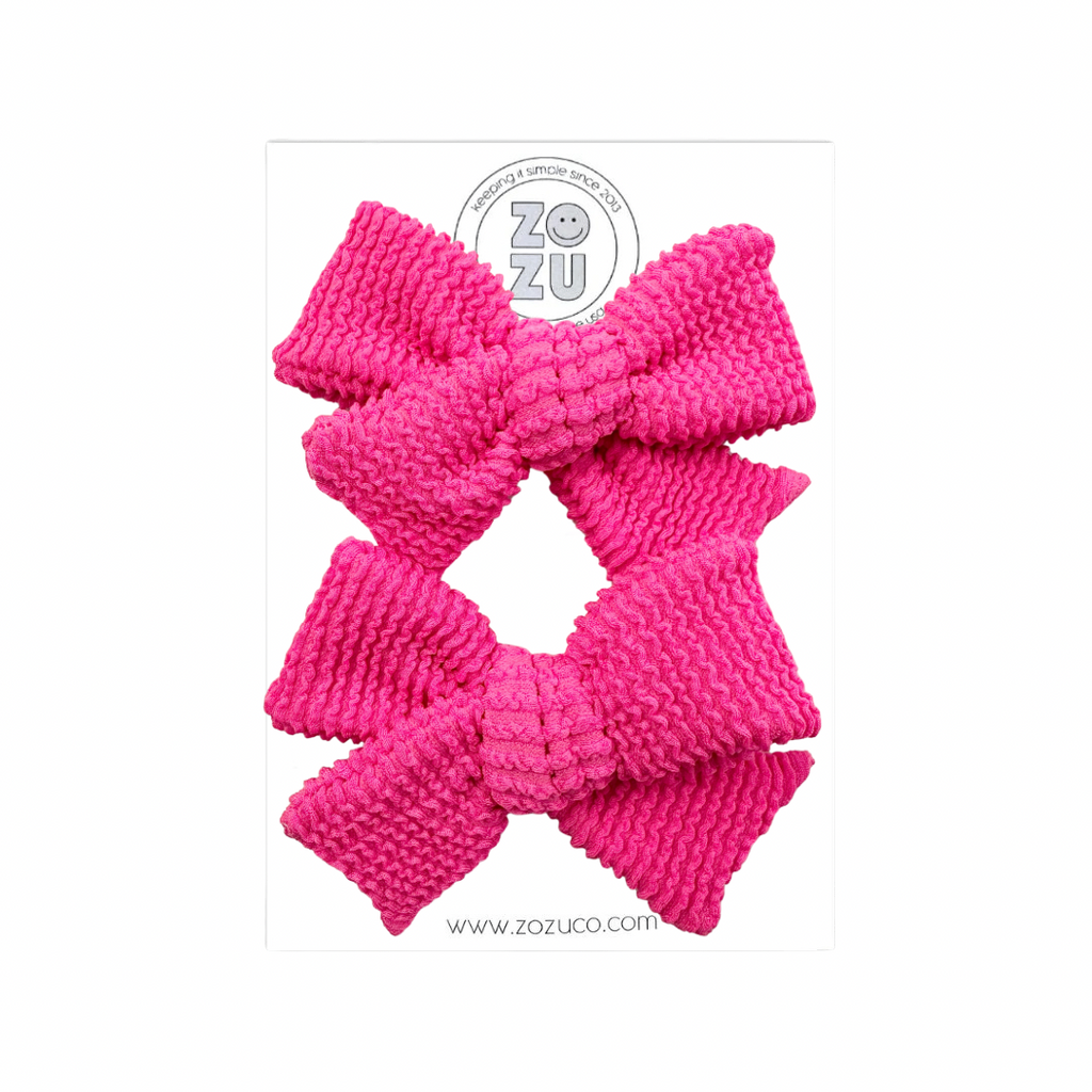 Hot Pink Seersucker Swim :: Mini Voyager Pigtail Set
