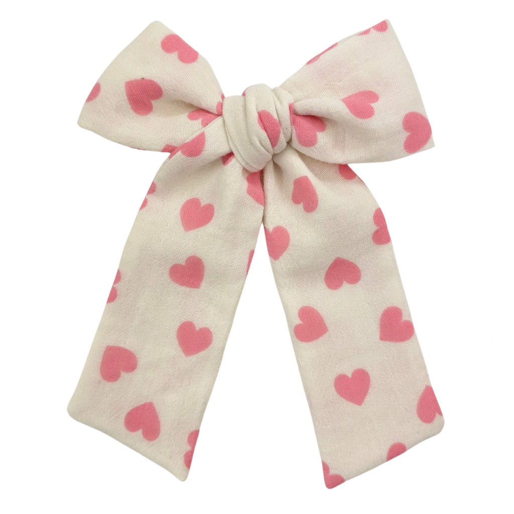 Hearts in Pink Double Gauze :: Pioneer