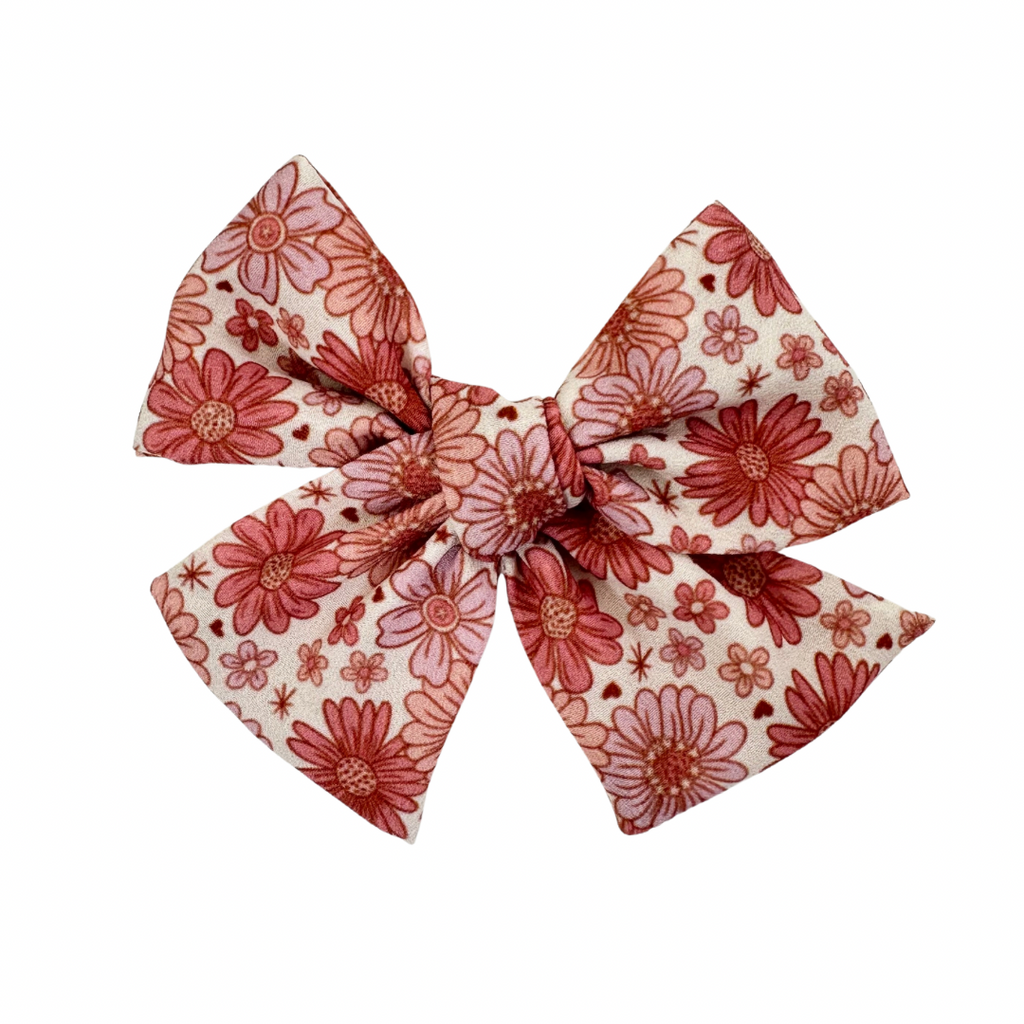 Be Mine Floral :: Mini Voyager Bow