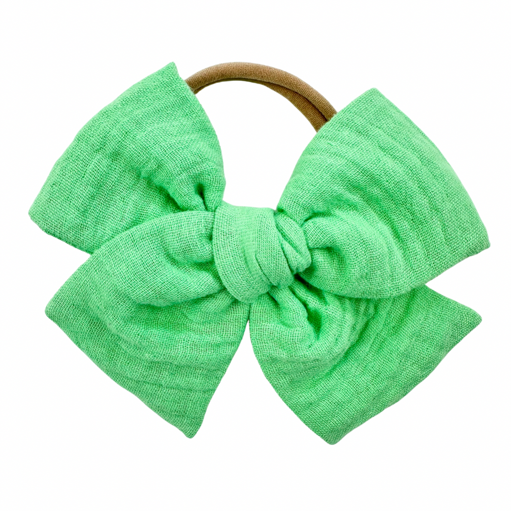 Green Double Gauze :: Voyager Bow
