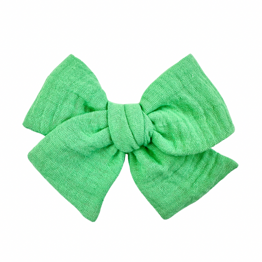 Green Double Gauze :: Mini Voyager Bow