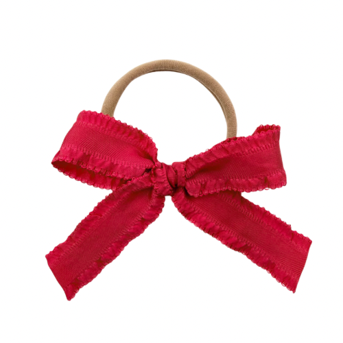 Ruby Ruffle Edge :: Ribbon Mini Explorer Bow