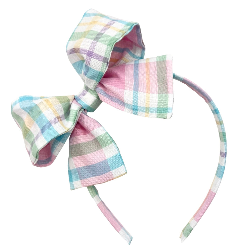 Pastel Plaid Gauze :: Big Girl Headband