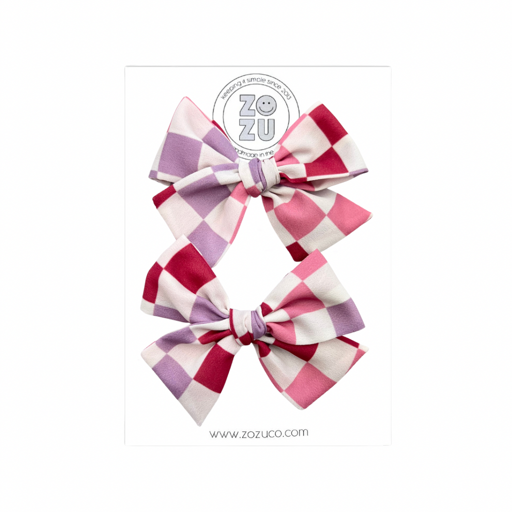 Cheerful Check :: Mini Voyager Pigtail Set