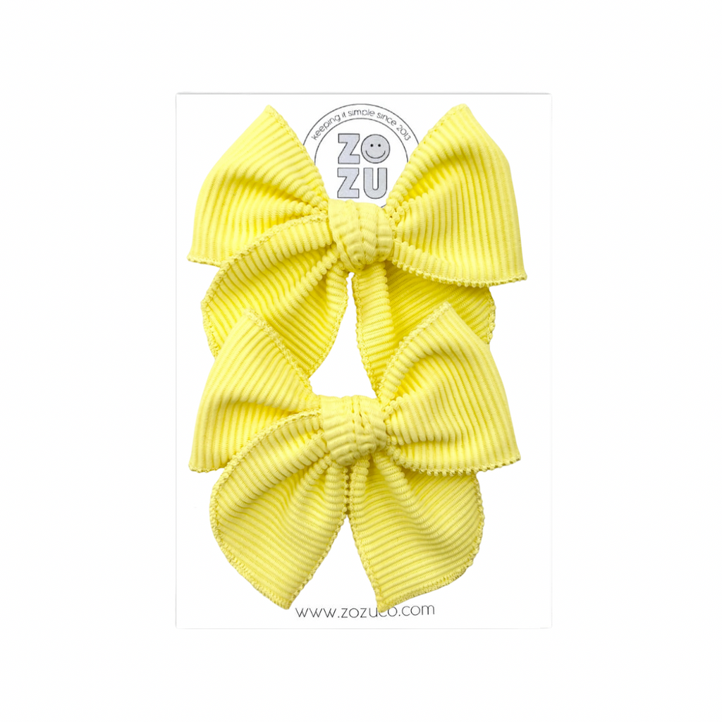 Lemon Ribbed Swim :: Mini Traveler Pigtail Set