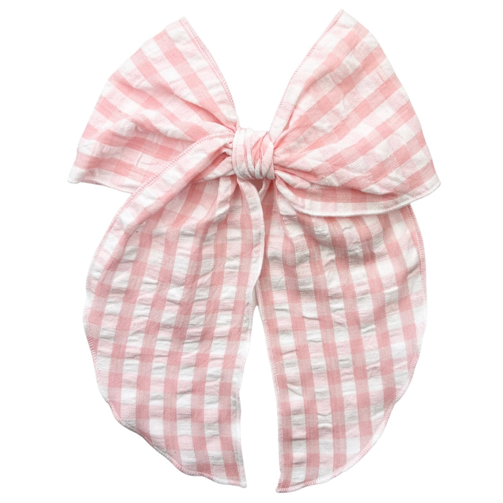 Pink Gingham Seersucker :: Oversized Traveler