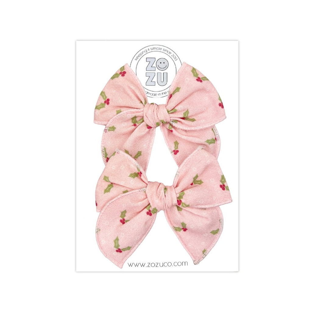 Pink Holly :: Mini Traveler Pigtail Set