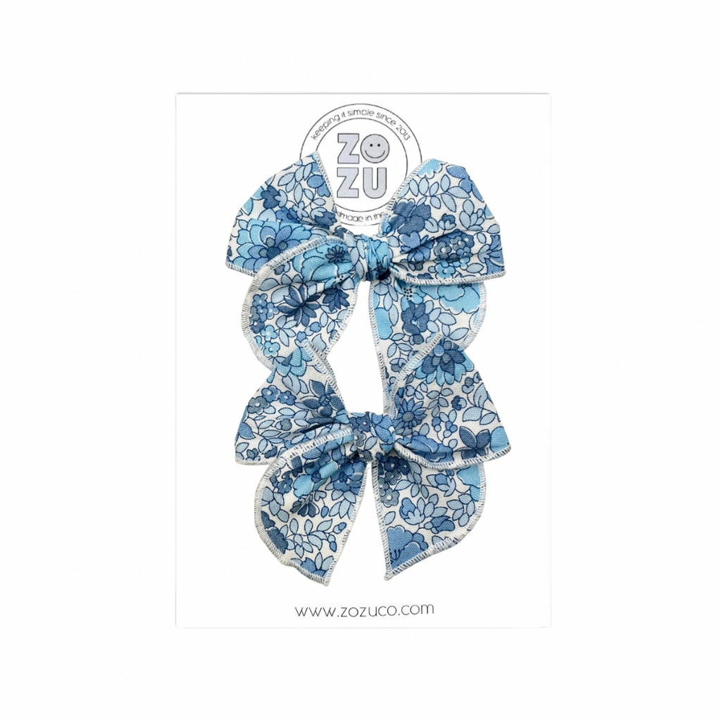 Blue Blooms :: Mini Traveler Pigtail Set