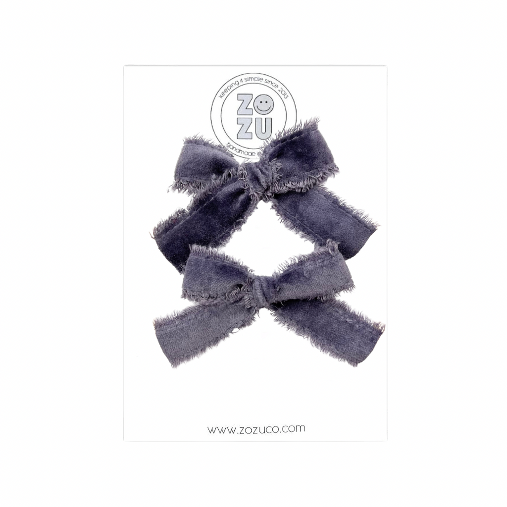 Dusty Purple Raw Edge Velvet :: Mini Explorer Pigtail Set