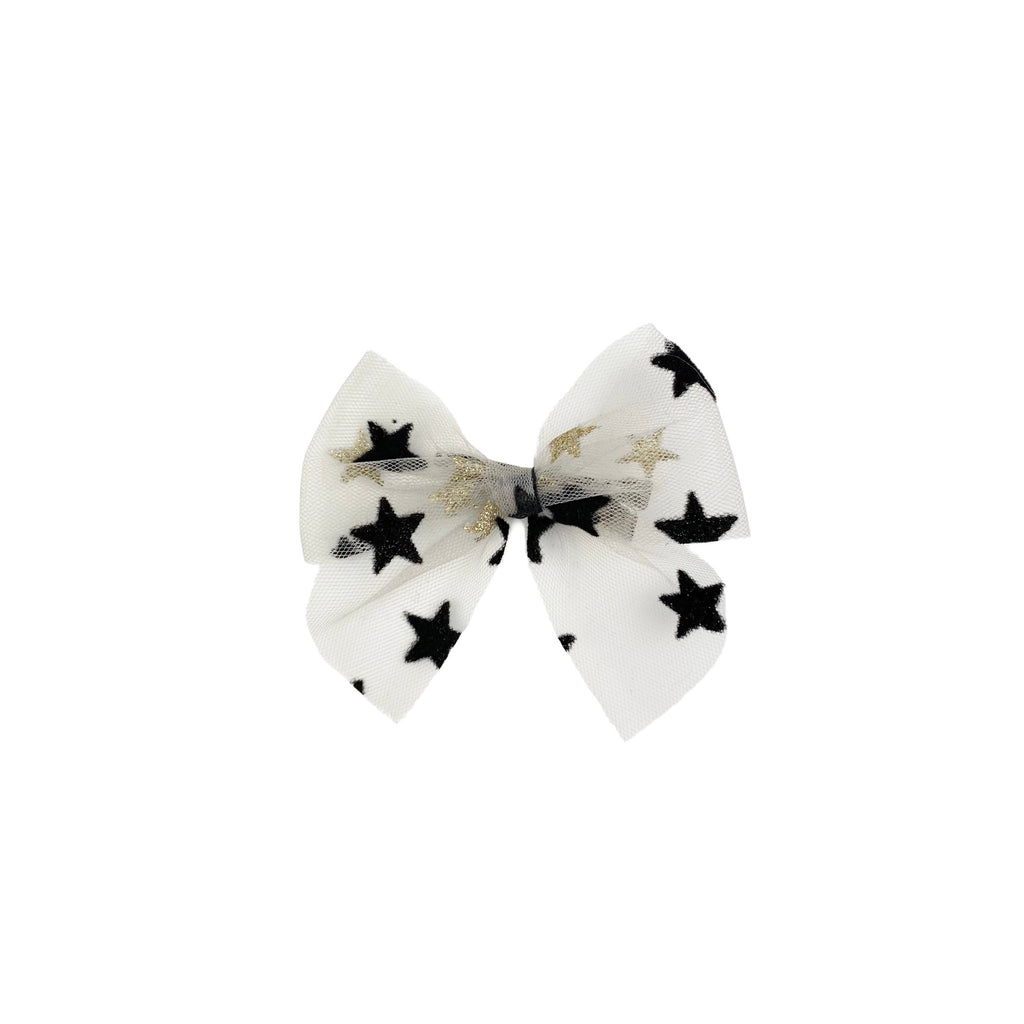 Black and Gold Stars :: Mini Voyager Bow