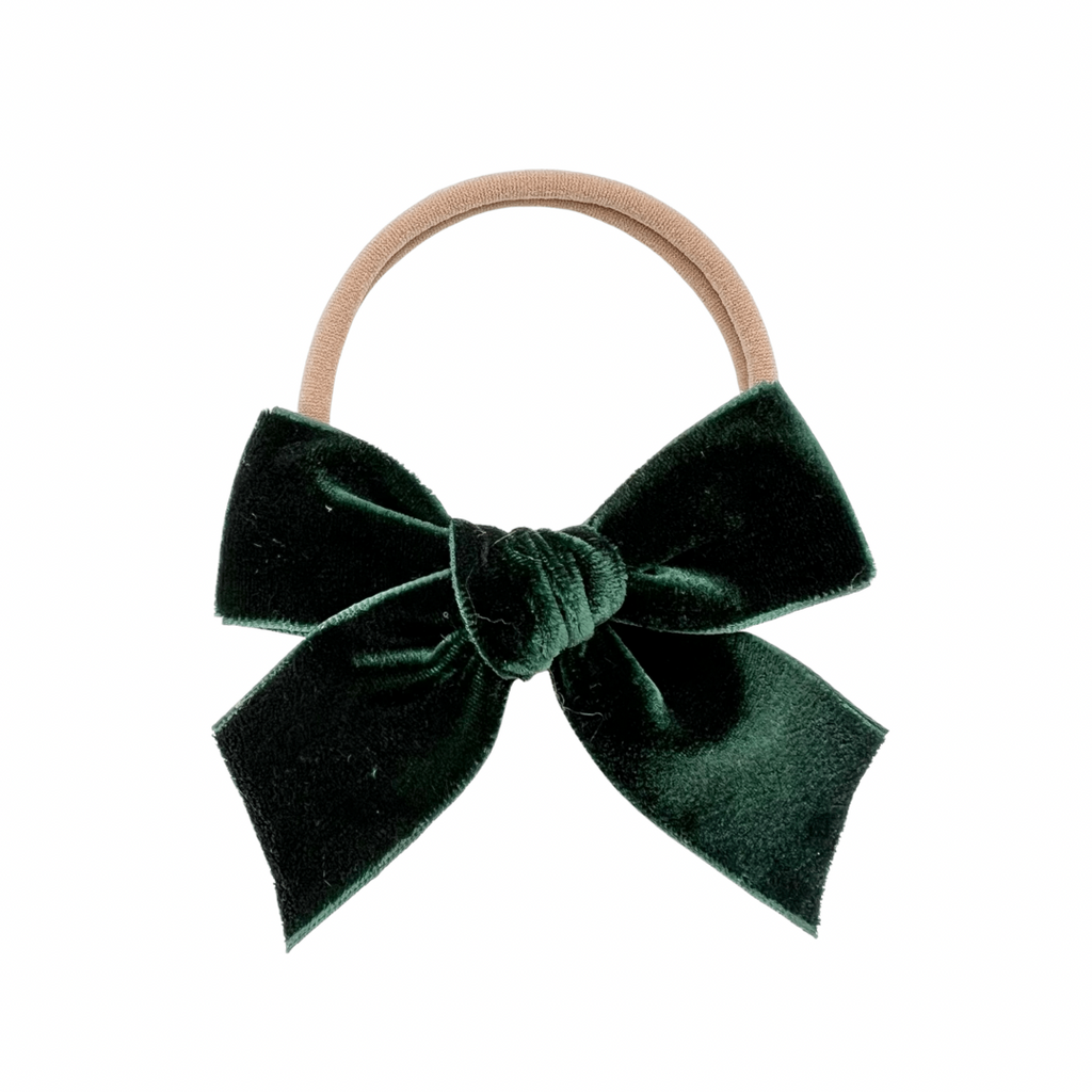 Green Velvet :: Ribbon Mini Explorer Bow