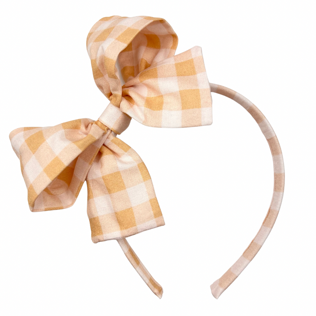 Golden Gingham :: Big Girl Headband