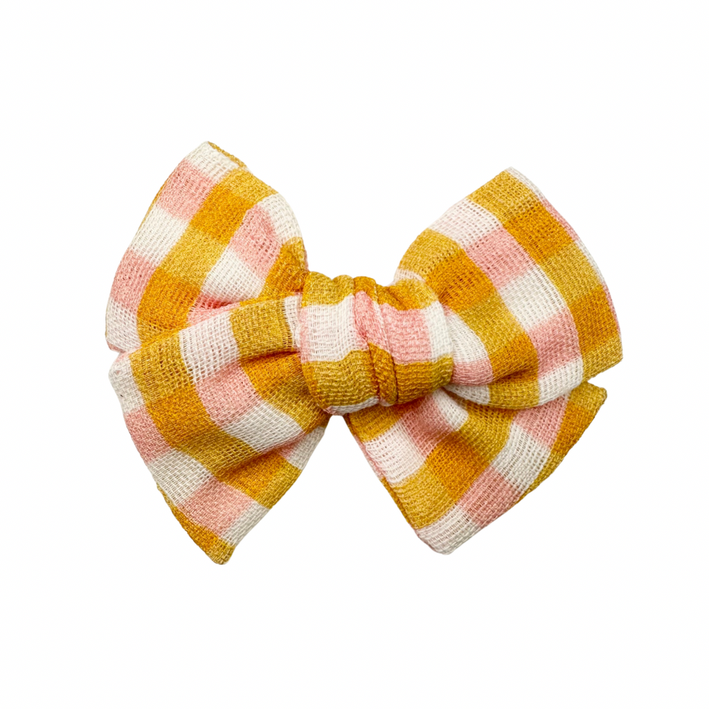 Gingham Gauze :: Mini Voyager Bow