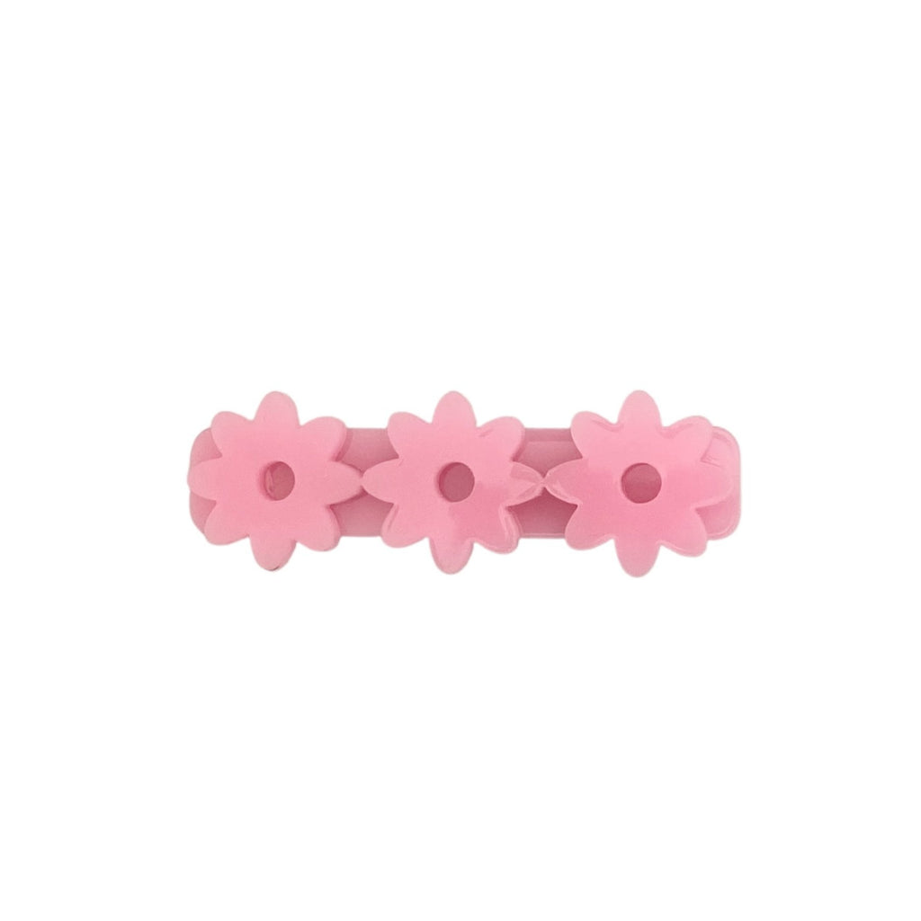Bright Pink Floral Trio :: Acrylic Clip