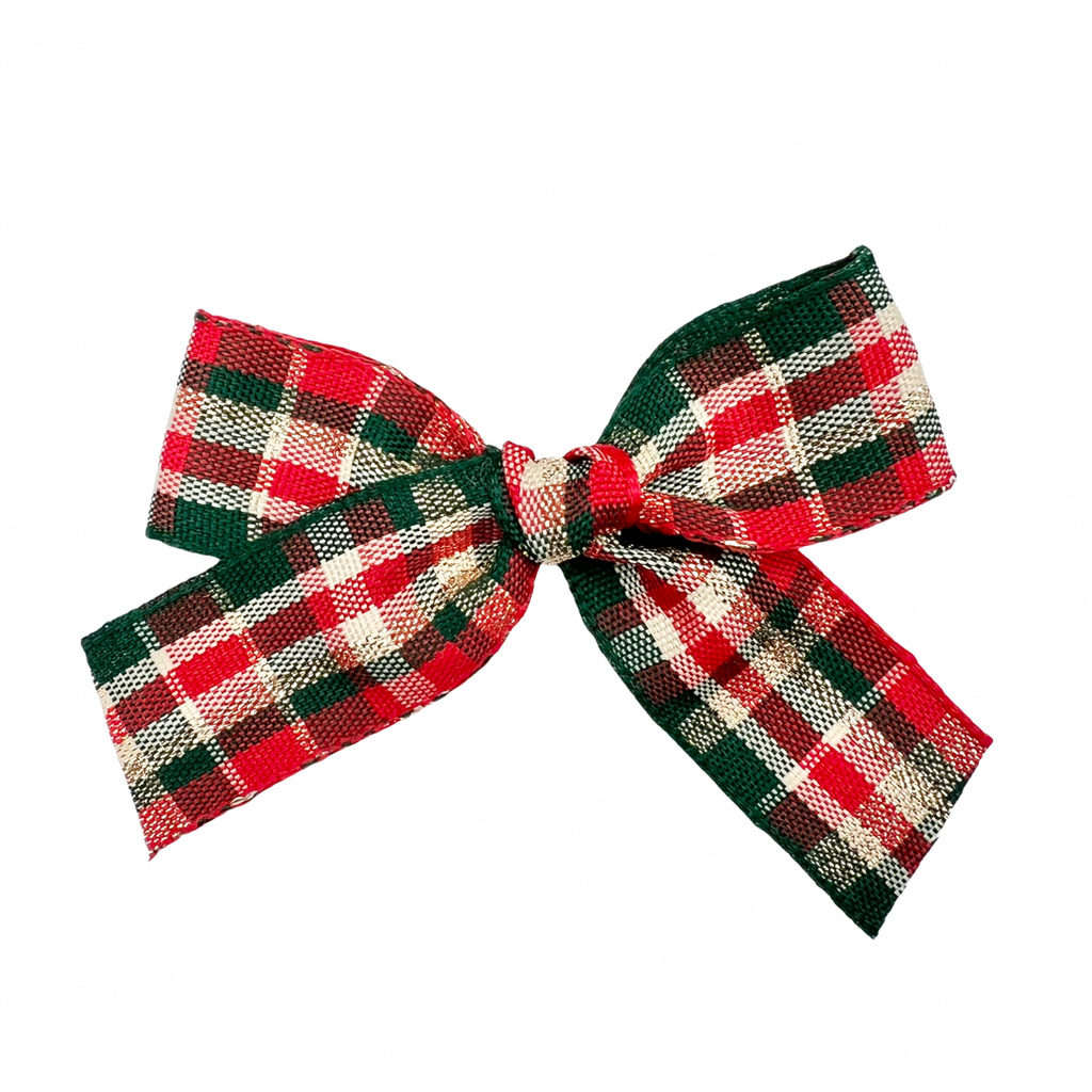 Golden Plaid :: Ribbon Mini Explorer Bow