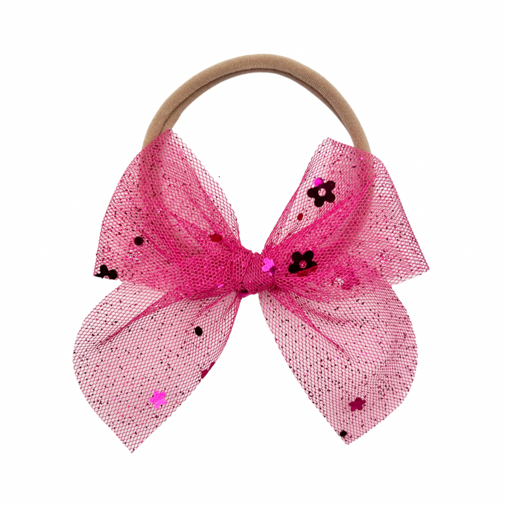 Hot Pink Sequin Tulle :: Mini Traveler