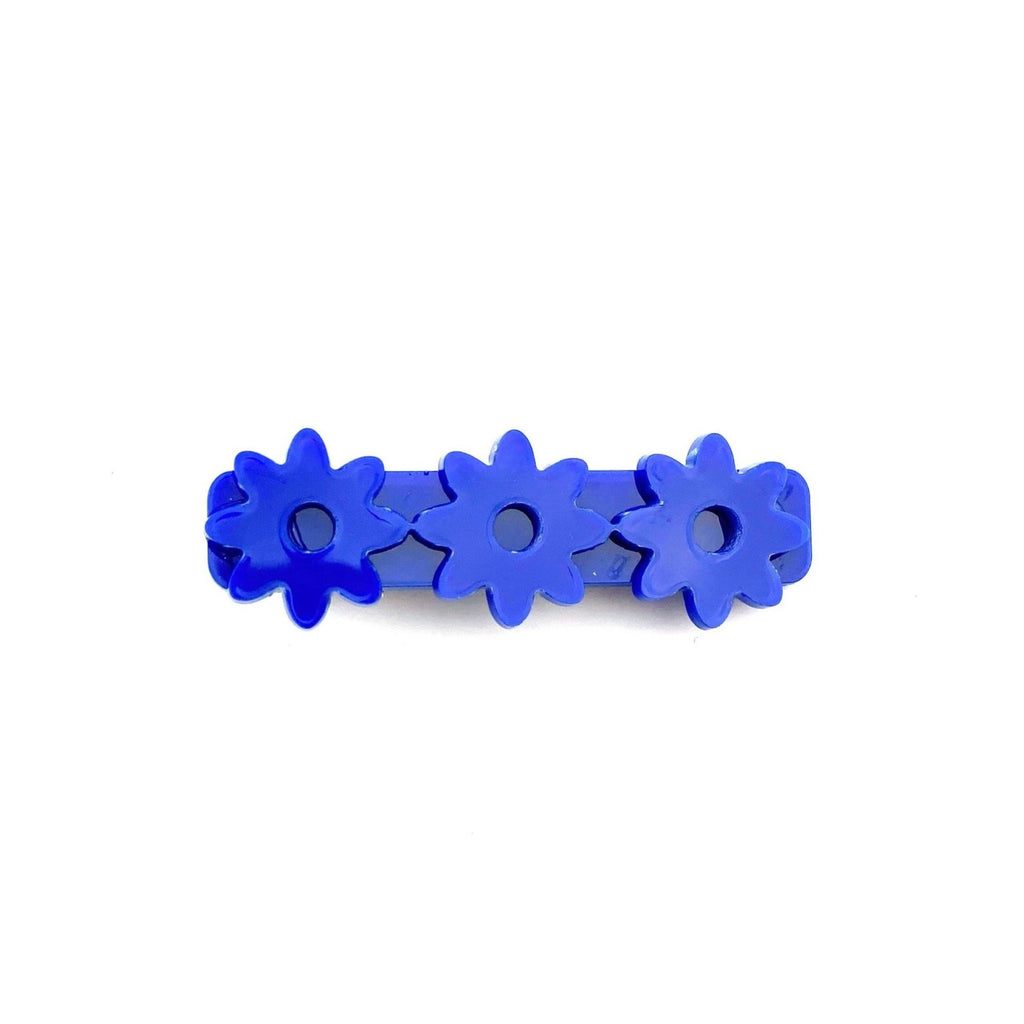 Blue Floral Trio :: Acrylic Clip