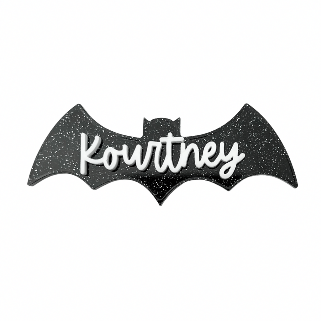 Bat Custom Name :: Hair Clip