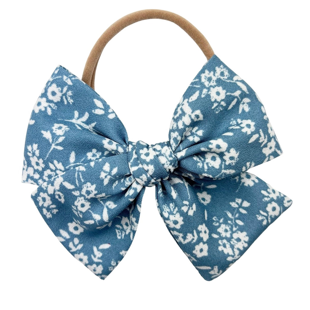 Chambray Floral :: Voyager Bow