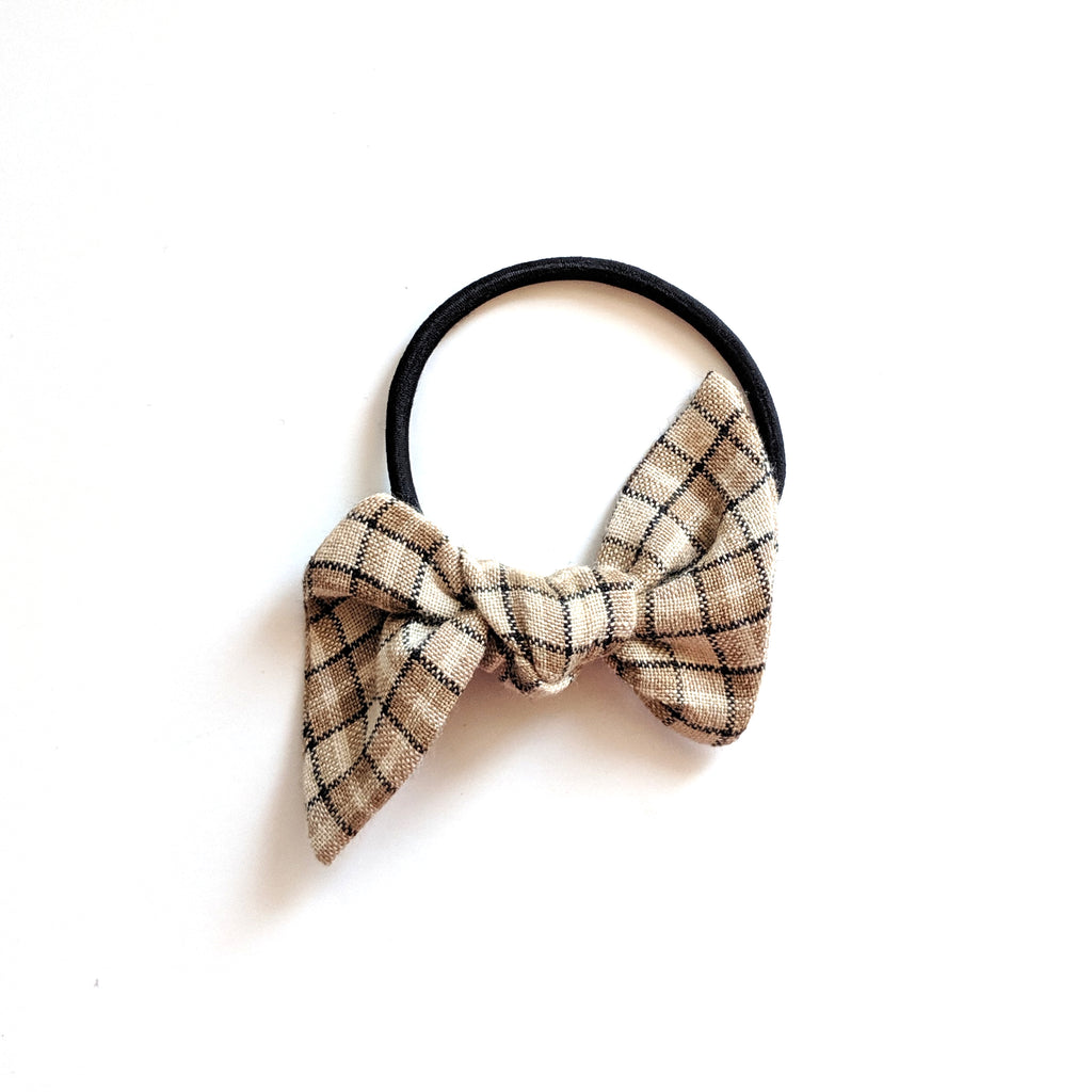 Tan Plaid :: Hair Tie