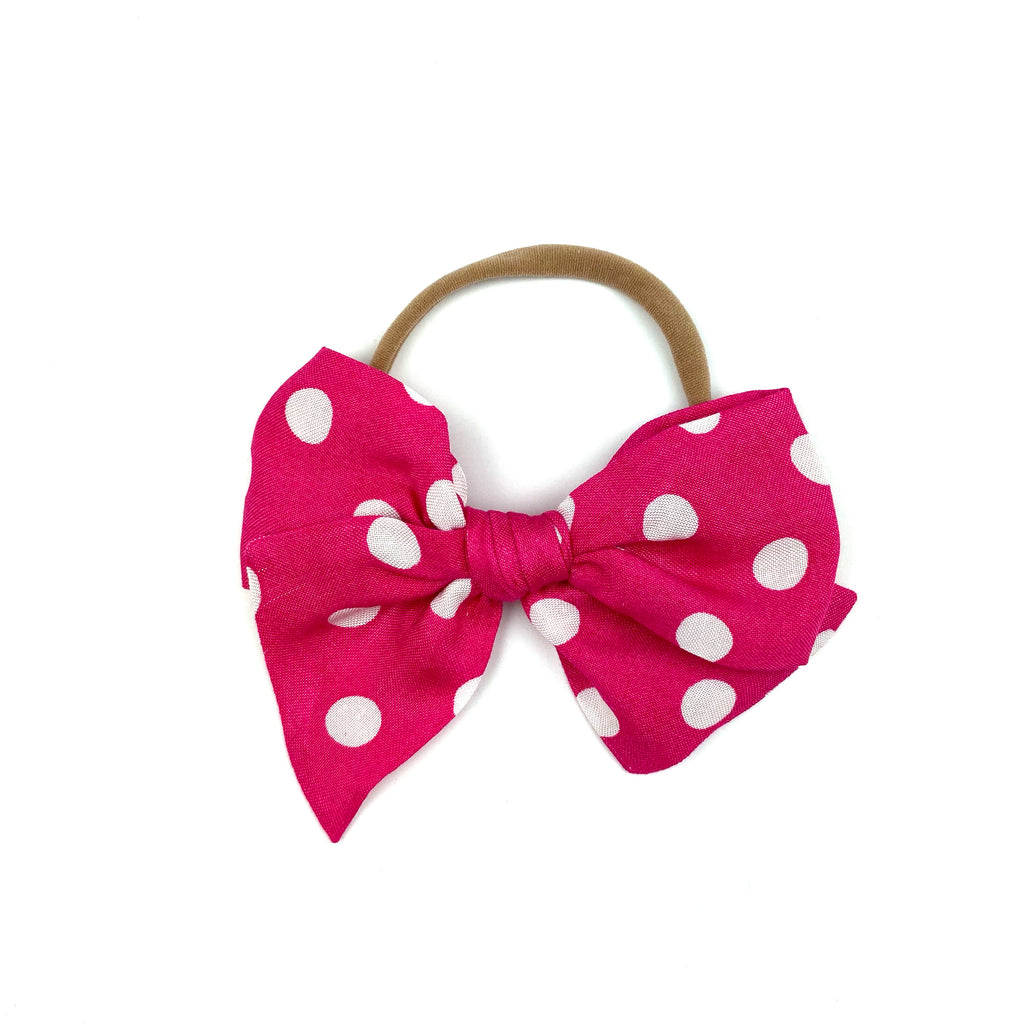 Hot Pink Dot :: Voyager Bow