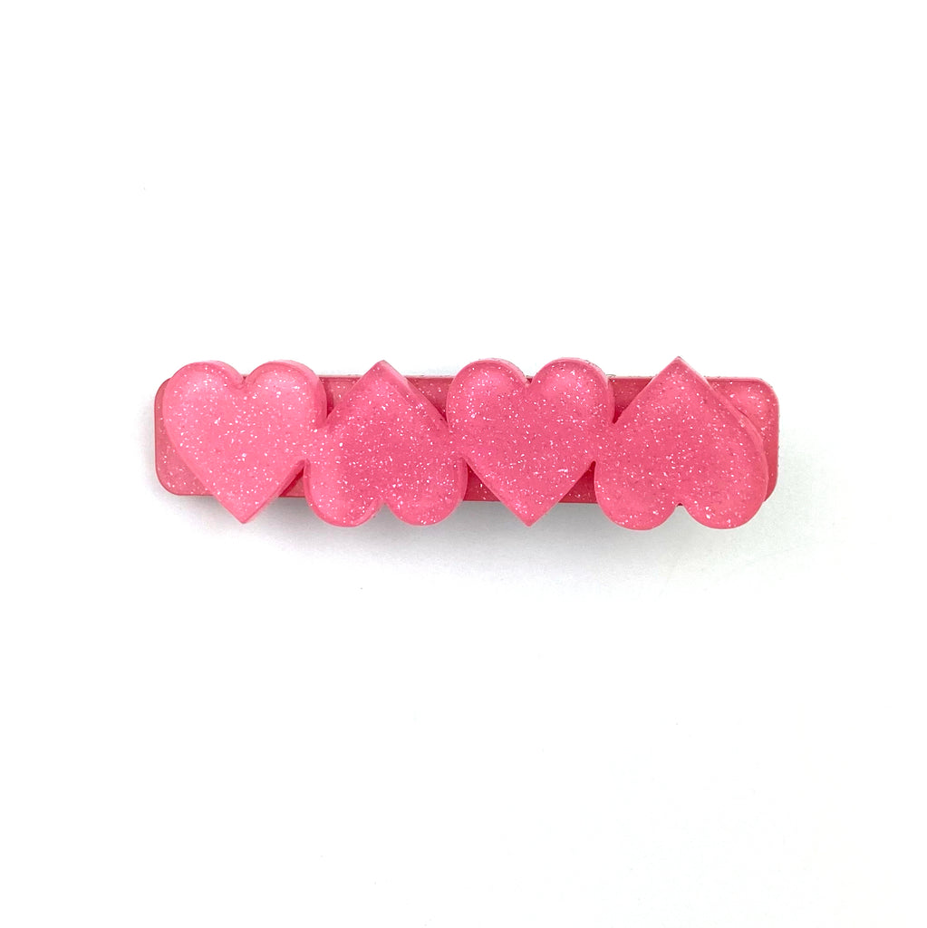 Solid Glitter Heart :: Acrylic Clip