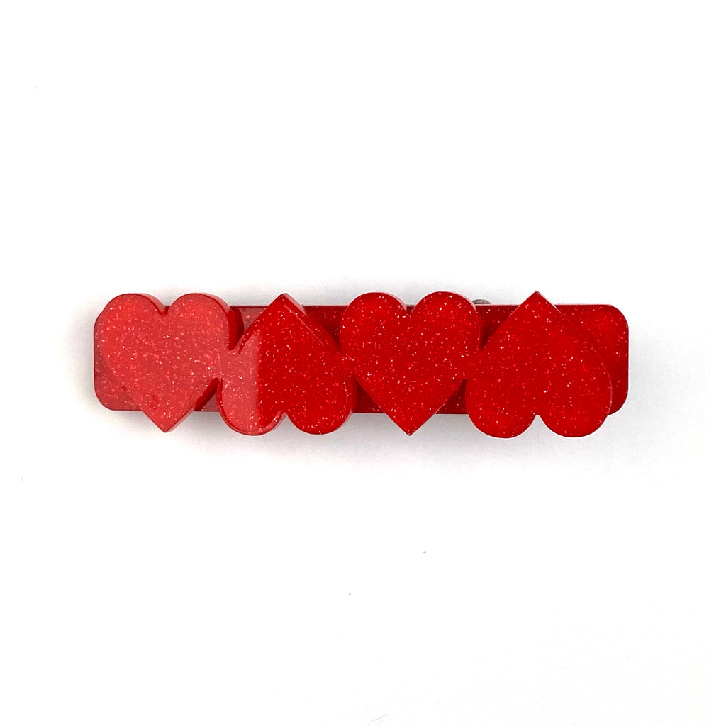 Solid Glitter Heart :: Acrylic Clip